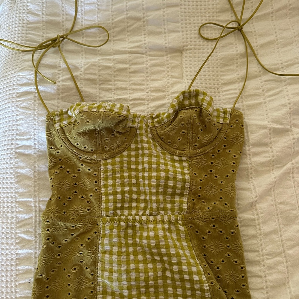 Urban Outfitters Corset Gingham Dress